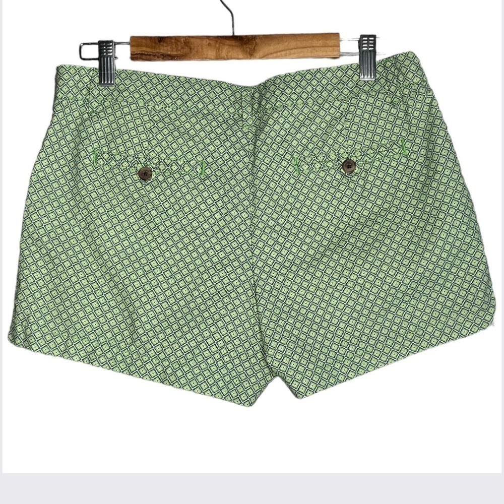 Gap low rise low rise geometric green shorts, casual spring summer cotton size 6 - Picture 2 of 10